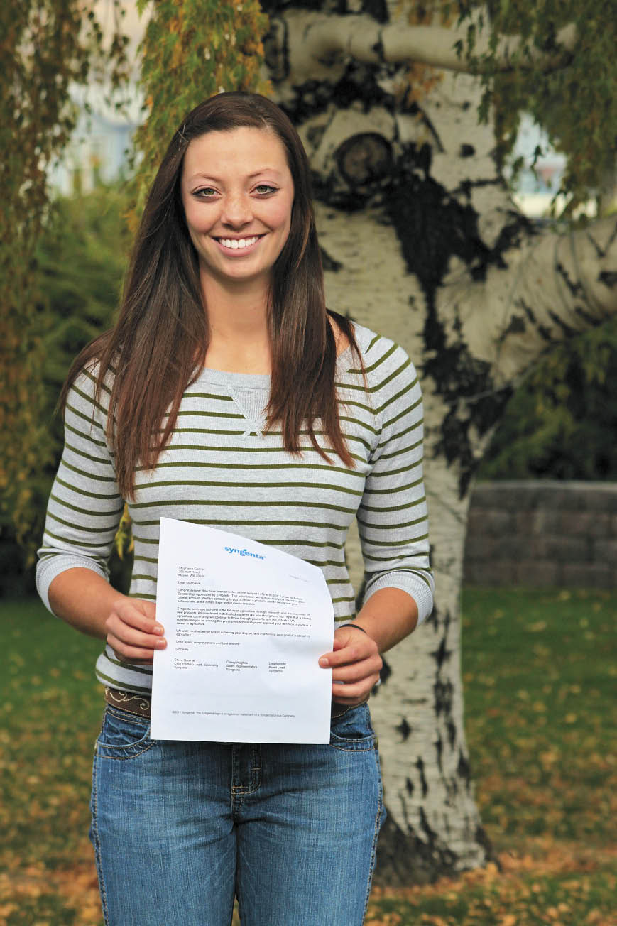 Stephanie George, Sygenta potato scholarship winner