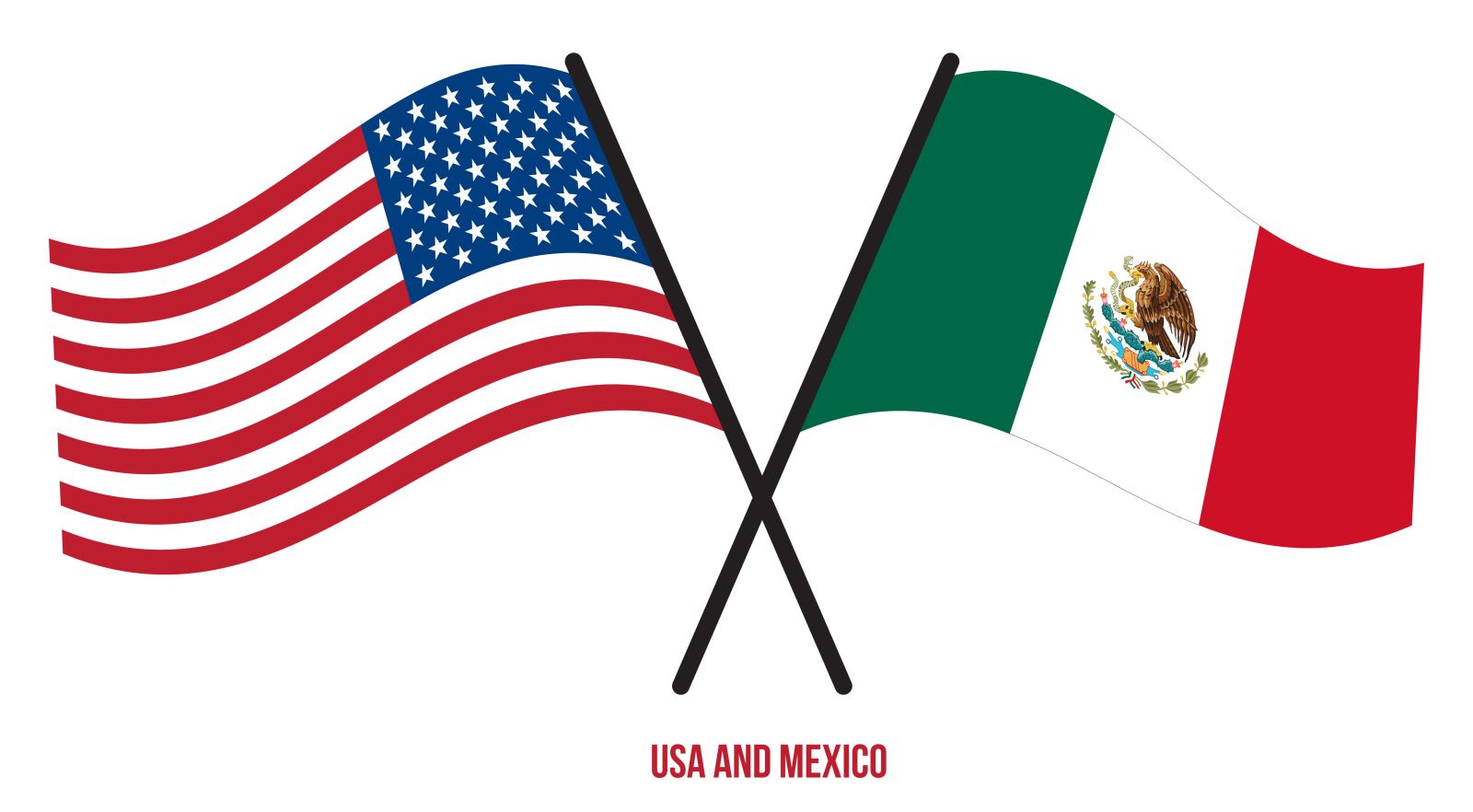 Bandera de estados unidos y méxico